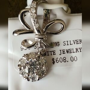 Moissanite Bow Pendant